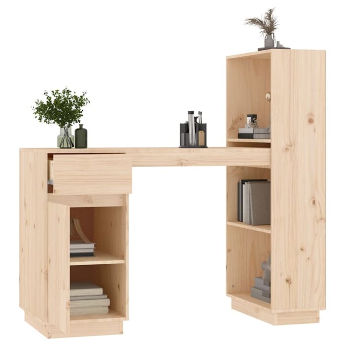 Bureau 110x53x117 cm Bois massif de pin – Image 3