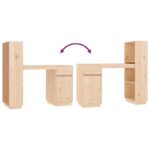 Bureau 110x53x117 cm Bois massif de pin – Image 7