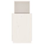 Bureau Blanc 110x53x117 cm Bois massif de pin – Image 6