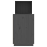 Bureau Gris 110x53x117 cm Bois massif de pin – Image 6