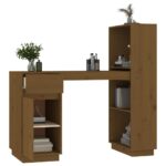 Bureau Marron miel 110x53x117 cm Bois massif de pin – Image 3