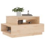 Table basse 80x55x40,5 cm Bois massif de pin – Image 2