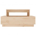 Table basse 80x55x40,5 cm Bois massif de pin – Image 3