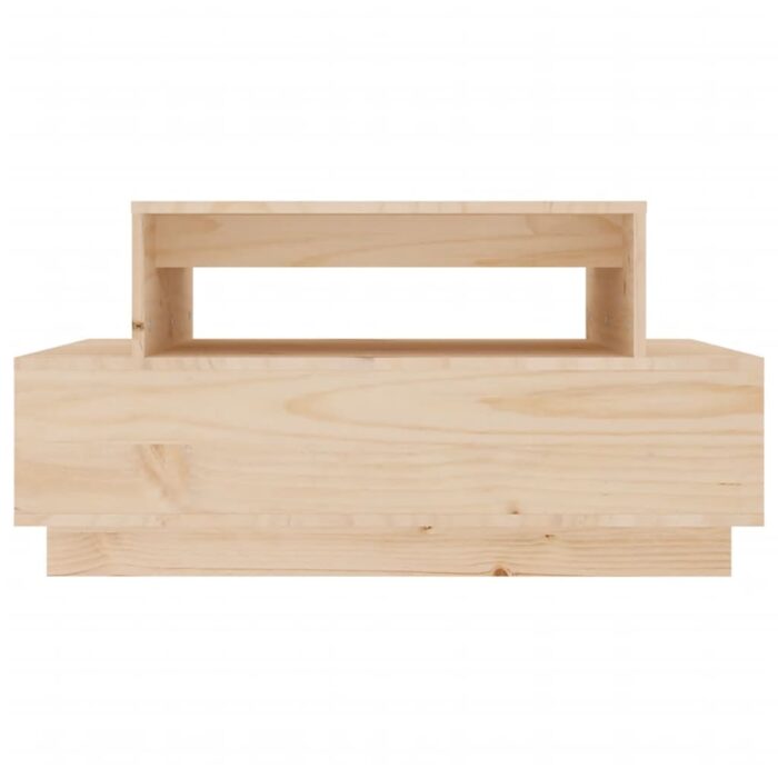 Table basse 80x55x40,5 cm Bois massif de pin – Image 3