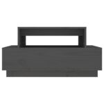 Table basse Gris 80x55x40,5 cm Bois massif de pin – Image 3