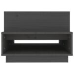 Table basse Gris 80x55x40,5 cm Bois massif de pin – Image 4