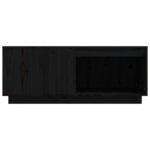 Table basse Noir 100x101x40,5 cm Bois massif de pin – Image 3