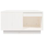 Table basse Blanc 60x61x32,5 cm Bois massif de pin – Image 4