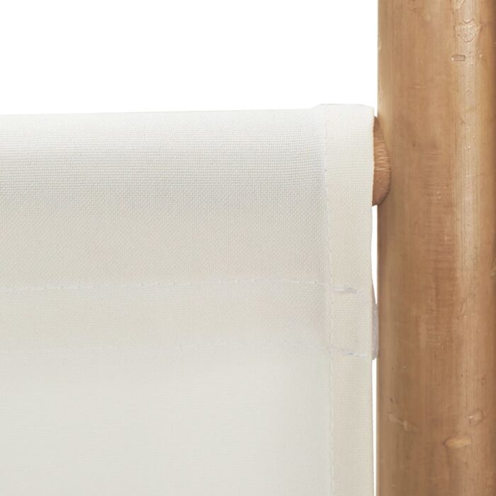 Cloison de séparation pliante 3 panneaux 120 cm Bambou et toile – Image 6