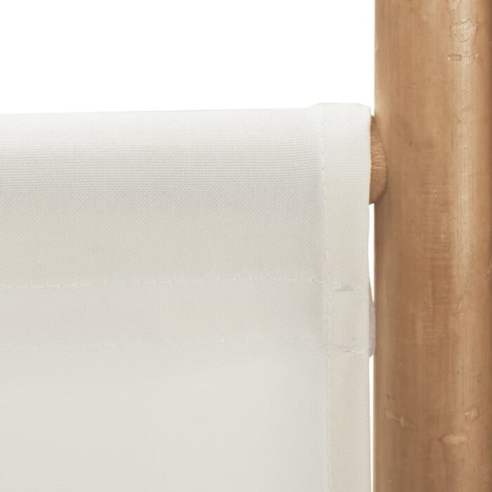 Cloison de séparation pliante 4 panneaux 160 cm Bambou et toile – Image 6