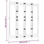 Cloison de séparation pliante 4 panneaux 160 cm Bambou et toile – Image 7