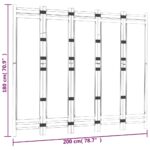 Cloison de séparation pliante 5 panneaux 200 cm Bambou et toile – Image 7