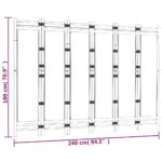 Cloison de séparation pliante 6 panneaux 240 cm Bambou et toile – Image 7