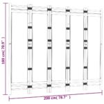 Cloison de séparation pliante 5 panneaux 200 cm Bambou et toile – Image 7