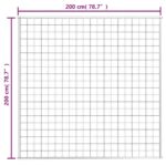 Couverture lestée Gris 200x200 cm 9 kg Tissu – Image 4