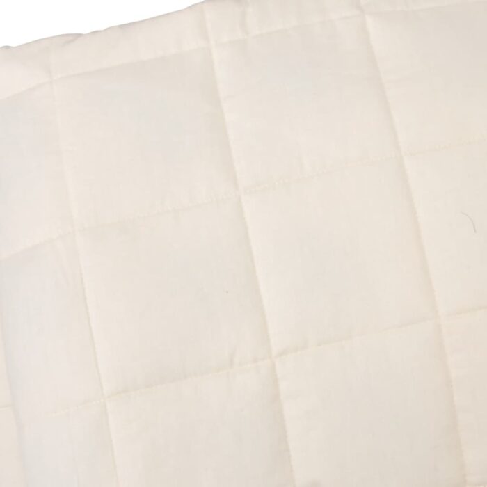Couverture lestée Crème clair 200x200 cm 9 kg Tissu – Image 2