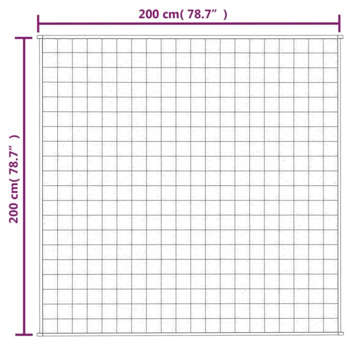 Couverture lestée Crème clair 200x200 cm 9 kg Tissu – Image 4