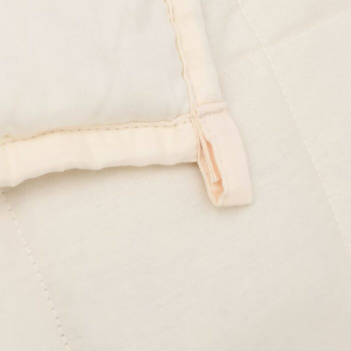 Couverture lestée Crème clair 235x290 cm 11 kg Tissu – Image 3