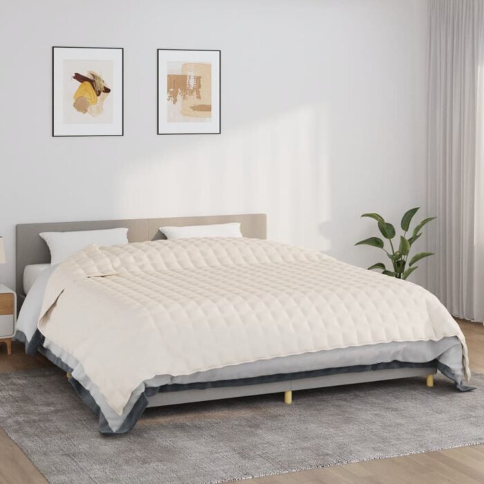 VXL8720845601355_m_en_hd_1.jpg Couverture lestée Crème clair 235x290 cm 15 kg Tissu – Image 1