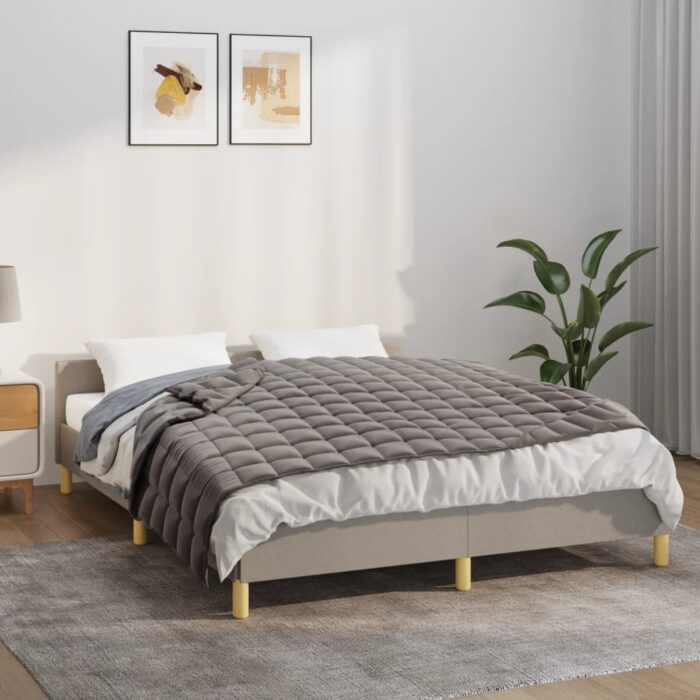 VXL8720845601386_m_en_hd_1.jpg Couverture lestée Gris 138x200 cm 6 kg Tissu – Image 1