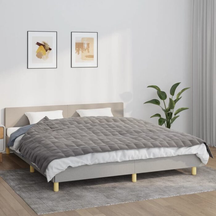 VXL8720845601423_m_en_hd_1.jpg Couverture lestée Gris 155x220 cm 7 kg Tissu – Image 1