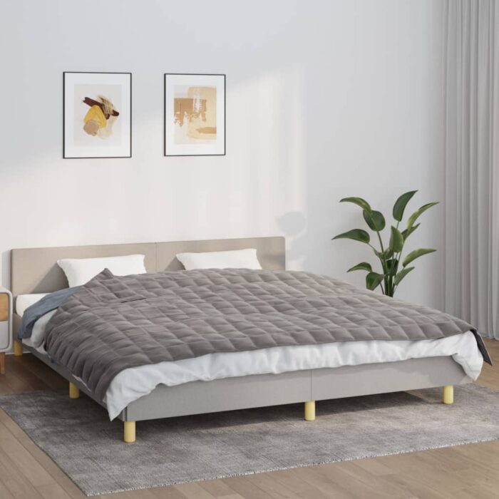 VXL8720845601430_m_en_hd_1.jpg Couverture lestée Gris 155x220 cm 11 kg Tissu – Image 1