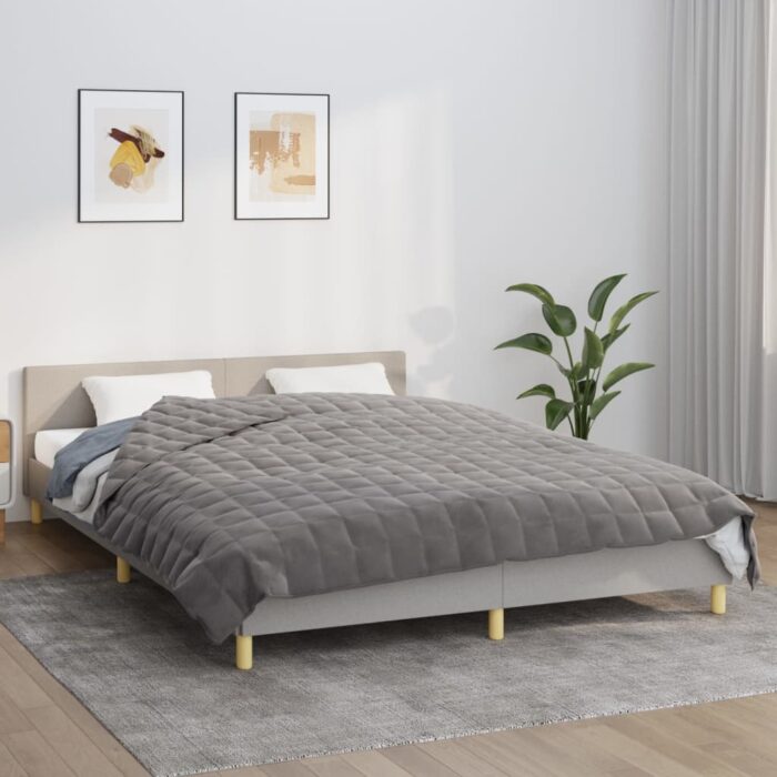 Couverture lestée Gris 220x235 cm 15 kg Tissu – Image 1