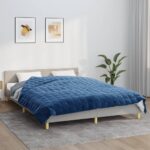 Couverture lestée Bleu 220x235 cm 11 kg Tissu