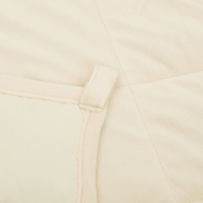Couverture lestée Crème clair 120x180 cm 5 kg Tissu – Image 3