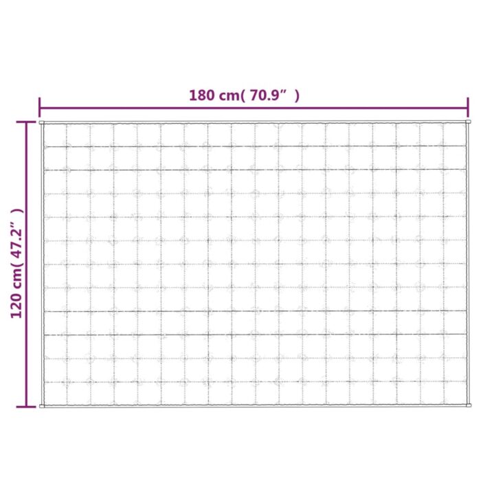 Couverture lestée Crème clair 120x180 cm 5 kg Tissu – Image 4