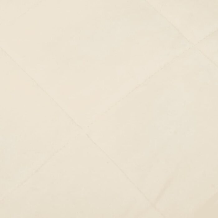 Couverture lestée Crème clair 120x180 cm 9 kg Tissu – Image 2
