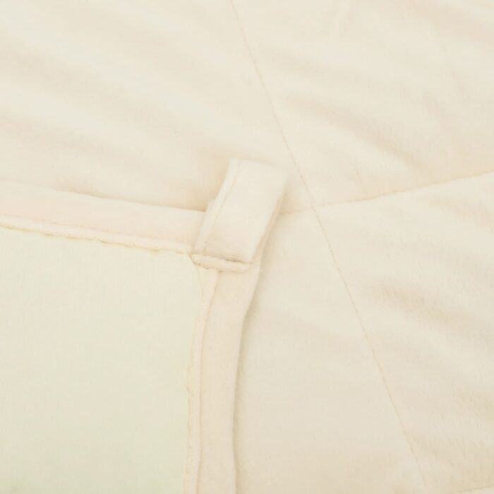Couverture lestée Crème clair 155x220 cm 11 kg Tissu – Image 3