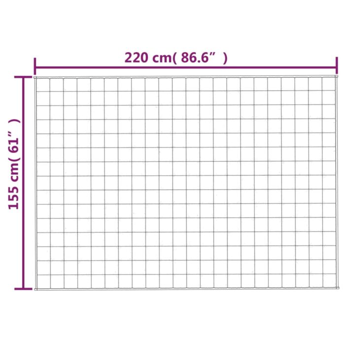 Couverture lestée Crème clair 155x220 cm 11 kg Tissu – Image 4