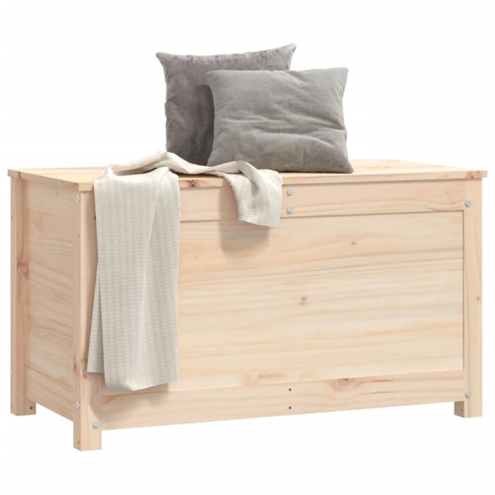 Boîte de rangement 80x40x45,5 cm Bois massif de pin – Image 2