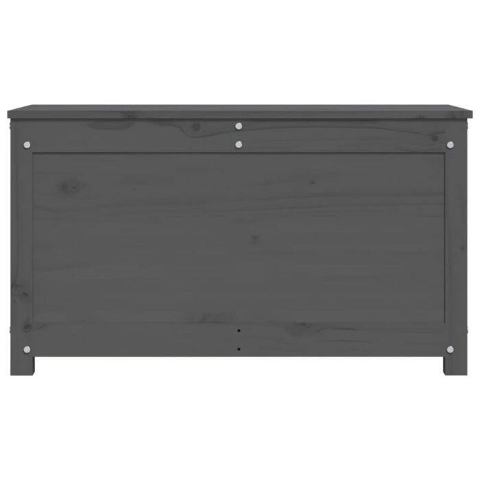 Boîte de rangement Gris 80x40x45,5 cm Bois massif de pin – Image 5