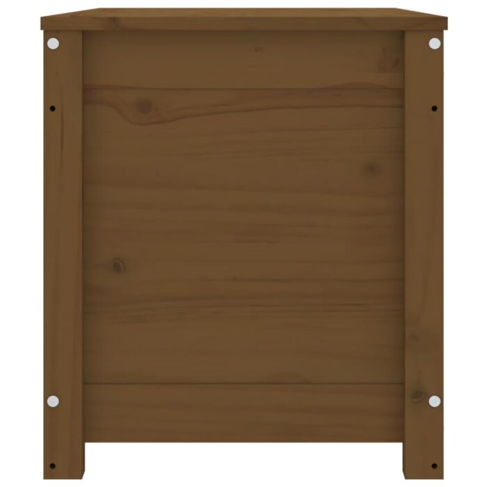 Boîte de rangement Marron miel 80x40x45,5 cm Bois massif de pin – Image 4