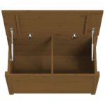 Boîte de rangement Marron miel 80x40x45,5 cm Bois massif de pin – Image 6