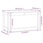 Boîte de rangement Marron miel 80x40x45,5 cm Bois massif de pin – Image 8