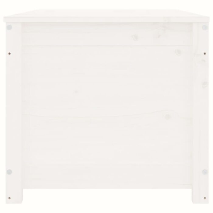 Boîte de rangement Blanc 110x50x45,5 cm Bois massif de pin – Image 4