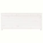 Boîte de rangement Blanc 110x50x45,5 cm Bois massif de pin – Image 5