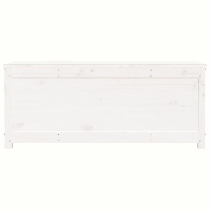 Boîte de rangement Blanc 110x50x45,5 cm Bois massif de pin – Image 5