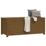 Boîte de rangement Marron miel 110x50x45,5cm Bois massif de pin – Image 2