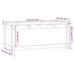 Boîte de rangement Marron miel 110x50x45,5cm Bois massif de pin – Image 8