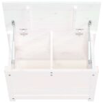 Boîte de rangement Blanc 60x32x45,5 cm Bois massif de pin – Image 6