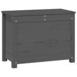 Boîte de rangement Gris 60x32x45,5 cm Bois massif de pin – Image 3