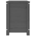 Boîte de rangement Gris 60x32x45,5 cm Bois massif de pin – Image 4