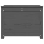 Boîte de rangement Gris 60x32x45,5 cm Bois massif de pin – Image 5