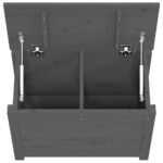 Boîte de rangement Gris 60x32x45,5 cm Bois massif de pin – Image 6