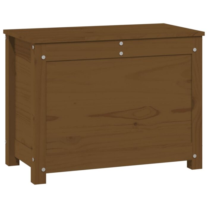Boîte de rangement Marron miel 60x32x45,5 cm Bois massif de pin – Image 3