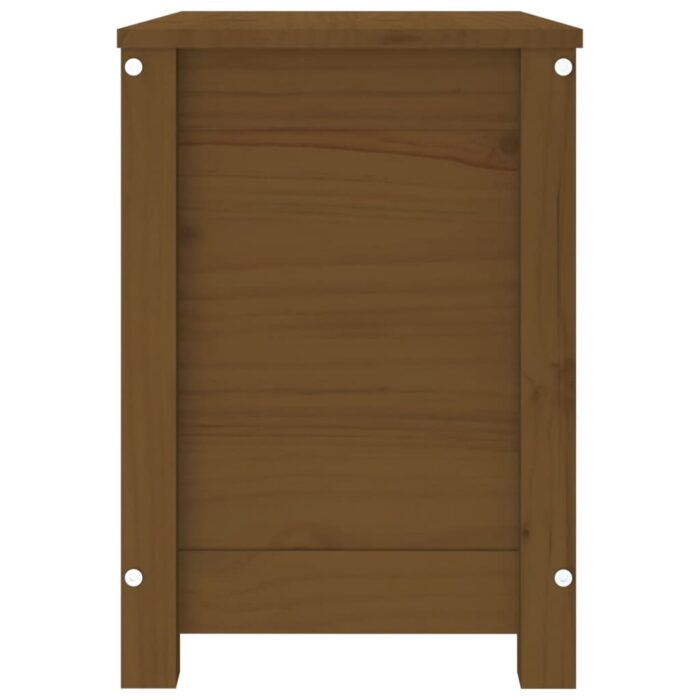 Boîte de rangement Marron miel 60x32x45,5 cm Bois massif de pin – Image 4
